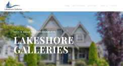 Desktop Screenshot of lakeshoregalleries.com